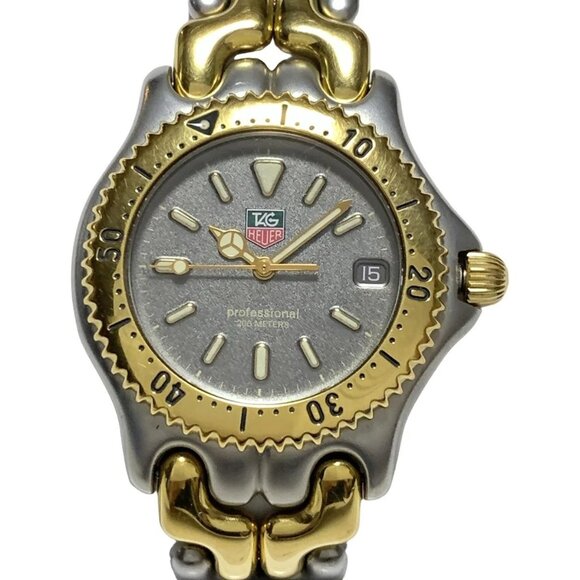TAG Heuer Professional 200M Silver Gold Men's Wrist Watch 381-081325 - Picture 1 of 5